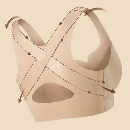 💕 Soutien-gorge Posture à Fermeture Avant Sans Coutures avec Soutien Dorsal pour Femmes 🎁