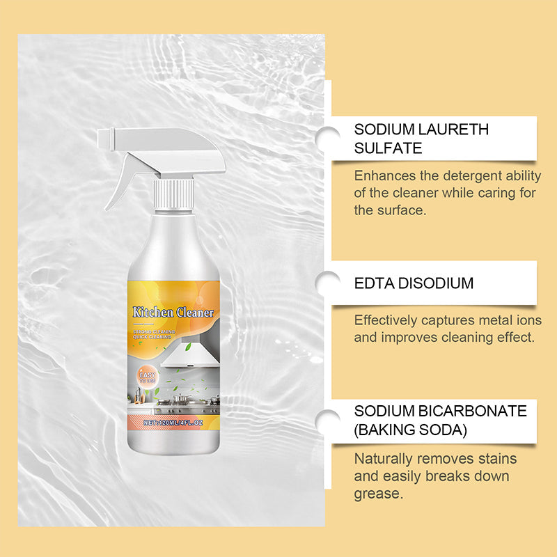 🧼 Spray dégraissant efficace pour la cuisine – Dissout la graisse comme par magie ! ✨🔥 Un seul spray, pas de récurage – votre cuisine reste impeccable. 💪🍳