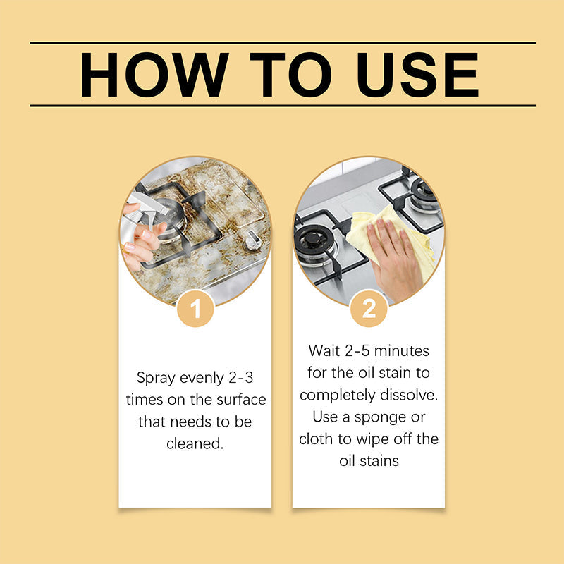 🧼 Spray dégraissant efficace pour la cuisine – Dissout la graisse comme par magie ! ✨🔥 Un seul spray, pas de récurage – votre cuisine reste impeccable. 💪🍳