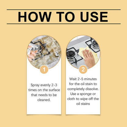 🧼 Spray dégraissant efficace pour la cuisine – Dissout la graisse comme par magie ! ✨🔥 Un seul spray, pas de récurage – votre cuisine reste impeccable. 💪🍳