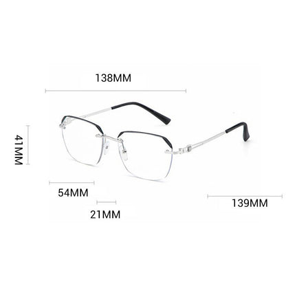 🔥50 % DE RÉDUCTION🔍 Lunettes anti-lumière bleue sans monture | Technologie avancée de protection contre la lumière bleue · 👓 Design élégant sans monture · Idéales aussi bien pour les occasions décontractées que professionnelles