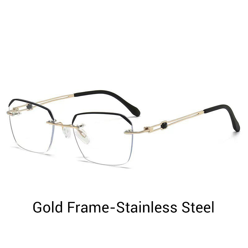 🔥50 % DE RÉDUCTION🔍 Lunettes anti-lumière bleue sans monture | Technologie avancée de protection contre la lumière bleue · 👓 Design élégant sans monture · Idéales aussi bien pour les occasions décontractées que professionnelles