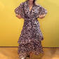 🎉 SOLDES DERNIER JOUR 2025 -50% 🔥 Robe Femme Imprimé Léopard à Volants