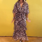 🎉 SOLDES DERNIER JOUR 2025 -50% 🔥 Robe Femme Imprimé Léopard à Volants
