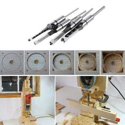 🔥 50% DE RÉDUCTION ! Outil de Perçage de Trous Carrés en Acier Rapide – Pour Assemblages Tenon-Mortaise Parfaits ! 🪵🔧