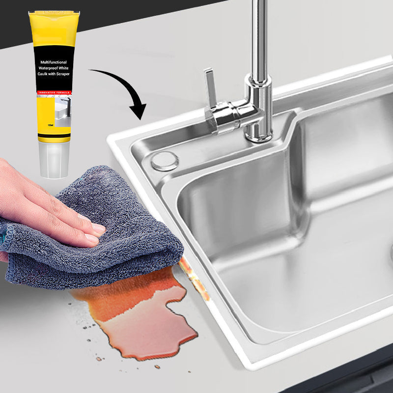 🚿 ACHETEZ 2 - RECEVEZ 1 GRATUIT ! ✨ Mastic Blanc Imperméable Multifonction - Scellant Étanche pour Joints, Rebords et Réparations 🛠️🧱