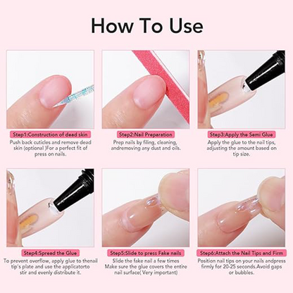💅✨ PROMO -50% ! Colle à Ongles Semi-Liquide Séchage 10s Sans UV – Gel Anti-Goutte Tenue Ultra-Forte, Dissolvant Précision 2-3min, Sûre Sans Brûlure · Achetez-en 1 = 1 Gratuit 🔥
