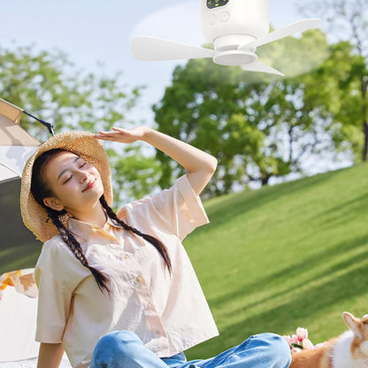 📢50 % DE RÉDUCTION !! ⏰Ventilateur de plafond rechargeable avec éclairage LED🌬️✨