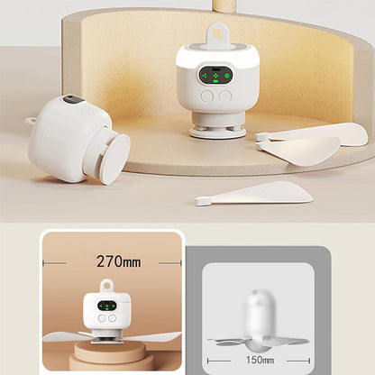 📢50 % DE RÉDUCTION !! ⏰Ventilateur de plafond rechargeable avec éclairage LED🌬️✨