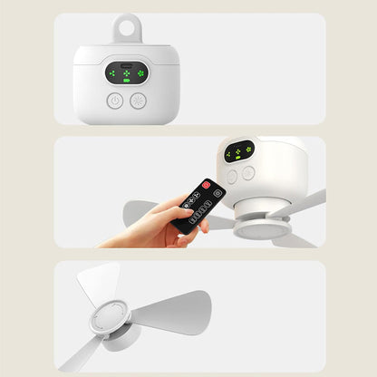 📢50 % DE RÉDUCTION !! ⏰Ventilateur de plafond rechargeable avec éclairage LED🌬️✨