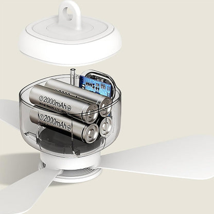 📢50 % DE RÉDUCTION !! ⏰Ventilateur de plafond rechargeable avec éclairage LED🌬️✨