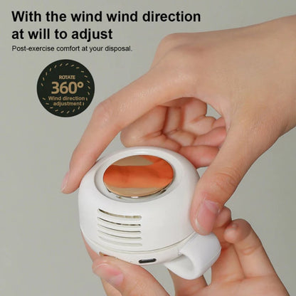 🎁🎉 Anniversaire du magasin · Vente spéciale hors-saison💨🌀 Petit ventilateur tour de cou à pince tourbillon – Fraîcheur portable et mains libres