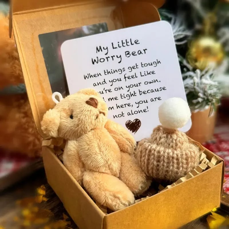🔥Dernier jour prix spécial-50% de réduction🎁Mini ours en peluche fait main dans une boîte