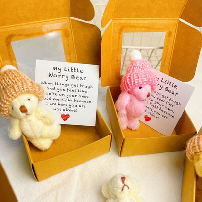 🔥Dernier jour prix spécial-50% de réduction🎁Mini ours en peluche fait main dans une boîte