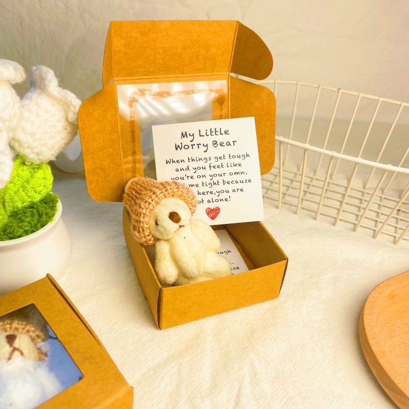 🔥Dernier jour prix spécial-50% de réduction🎁Mini ours en peluche fait main dans une boîte