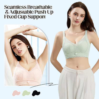 Soutien-gorge de maintien sans couture à bonnets fixes, respirant et ajustable pour femmes