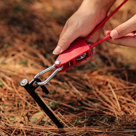 🔥55% de réduction🪢Bärbar Justerbar Fix Tält Hög styrka Snabb frigöring Remskiva Camping Rope 🌳(4 Pcs / Set)