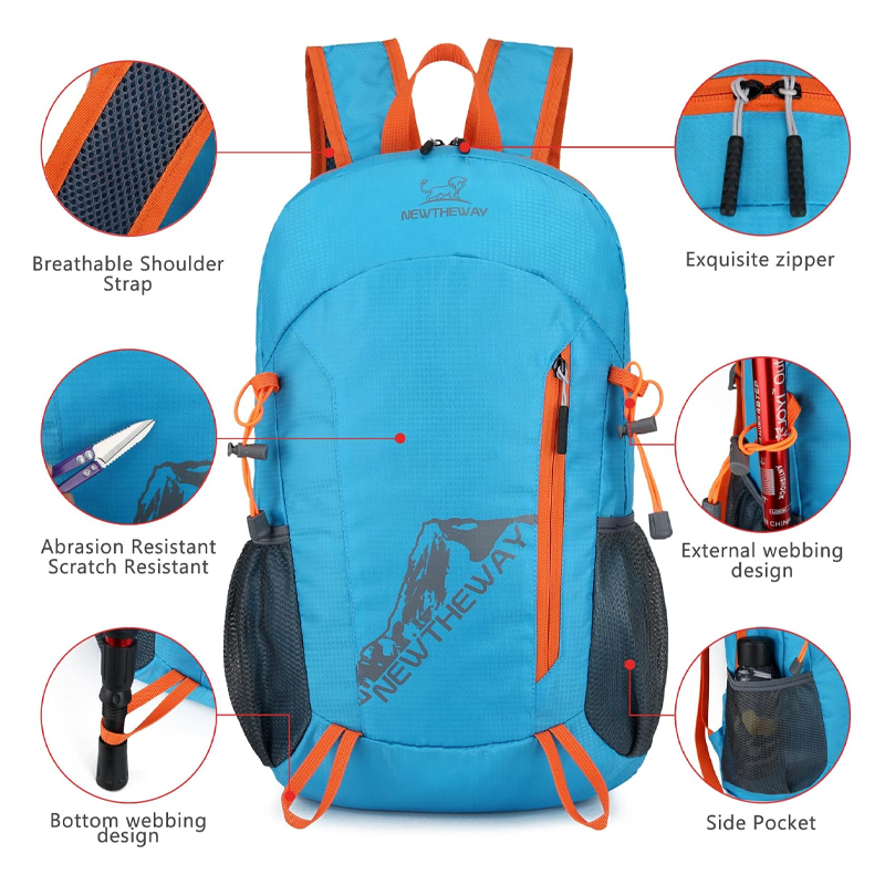Sac à dos de camping pliable et imperméable