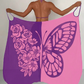 Damen-Badeanzug-Cover-up mit Schmetterlingsmuster
