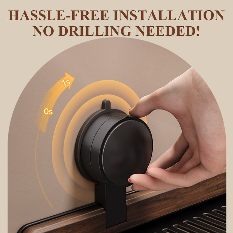 Tablette de salle de bain à ventouses en noyer