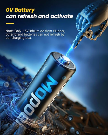 🏆✨ Vente chaude 50% de réduction 🔋 Batterie Li-ion avec boîte de stockage de charge intégrée 💡 Protection contre les surcharges