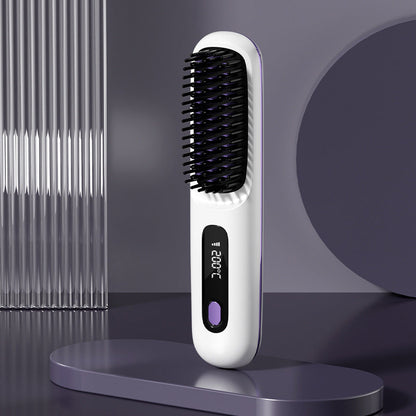 ✨50% de réduction🌸Peigne chauffant sans fil en céramique à lisser les cheveux