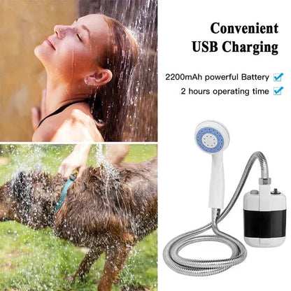 🚿 Douche de Camping Portable – Débit Réglable & Nettoyage Facile en Plein Air ! ⛺✨ 🔥 Solution Pratique pour le Camping, la Plage & les Voyages