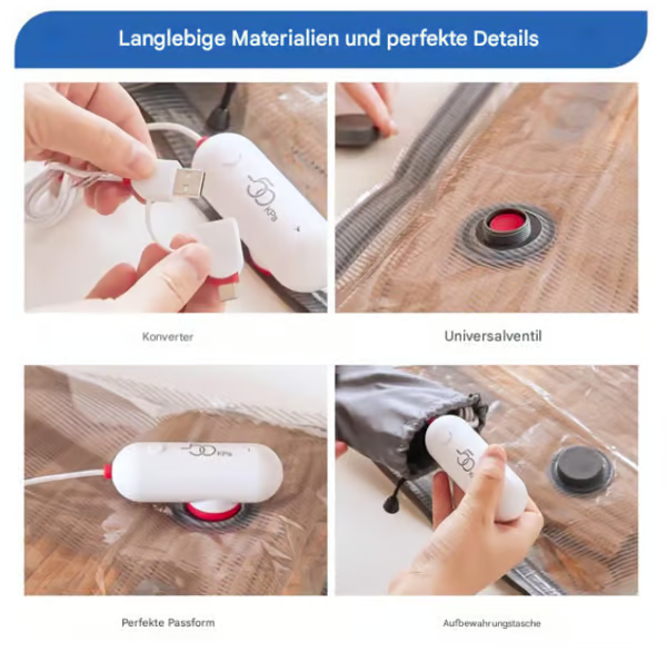 🎁Vente chaude 50% de réduction 🔥6 paquets de sacs de compression sous vide électriques USB - Gagnez de l'espace, voyagez léger !