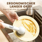 Brosse de nettoyage rotative à long manche pour vaisselle et casseroles.