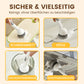 Brosse de nettoyage rotative à long manche pour vaisselle et casseroles.