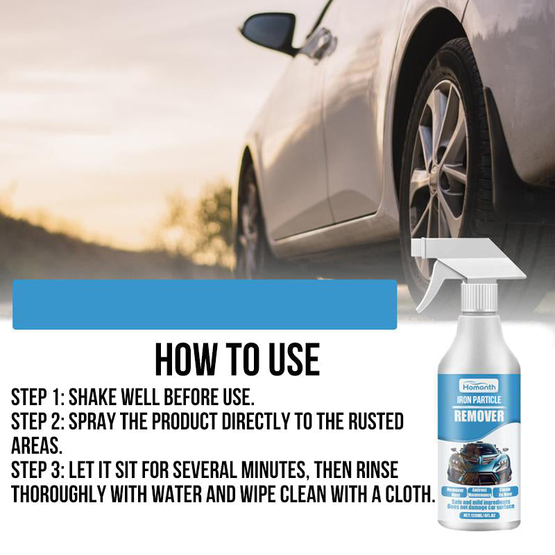 🎁🚗Spray d'élimination de particules de rouille et de fer de voiture✨🔥Achetez 3 obtenez 2 gratuit