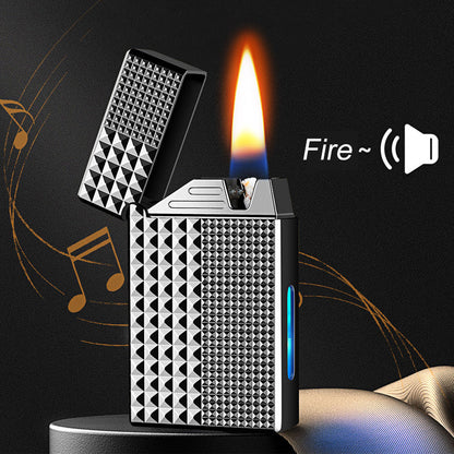 🎁50% de réduction pour une durée limitée⏳Briquet électrique hybride coupe - vent à huile à commande vocale intelligente Black Tech