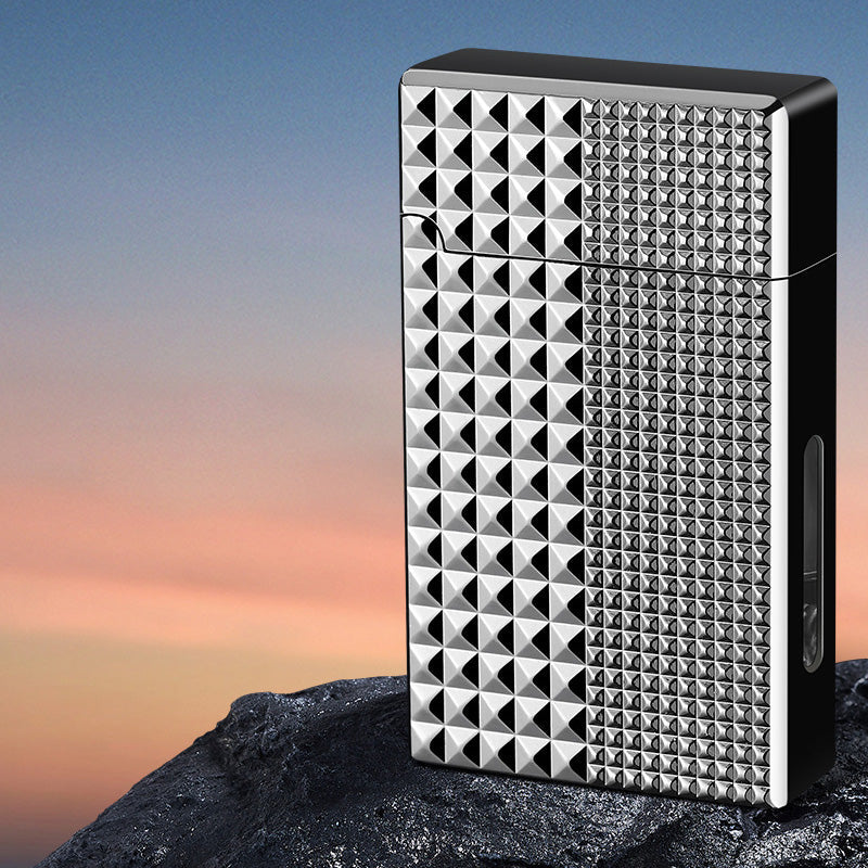 🎁50% de réduction pour une durée limitée⏳Briquet électrique hybride coupe - vent à huile à commande vocale intelligente Black Tech