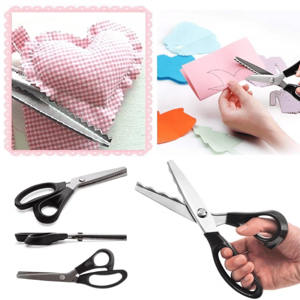 ✂️ 50% DE RÉDUCTION! 🧵 Ciseaux zig-zag inox – Lames dentelées & anti-effilochage ✨