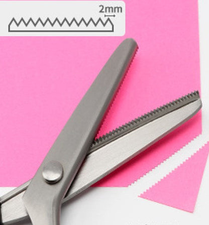 ✂️ 50% DE RÉDUCTION! 🧵 Ciseaux zig-zag inox – Lames dentelées & anti-effilochage ✨