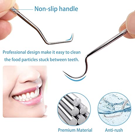 🔥-50 % aujourd’hui ! Ensemble de Cure-Dents Réutilisables en Inox 🦷 Durable & Hygiénique