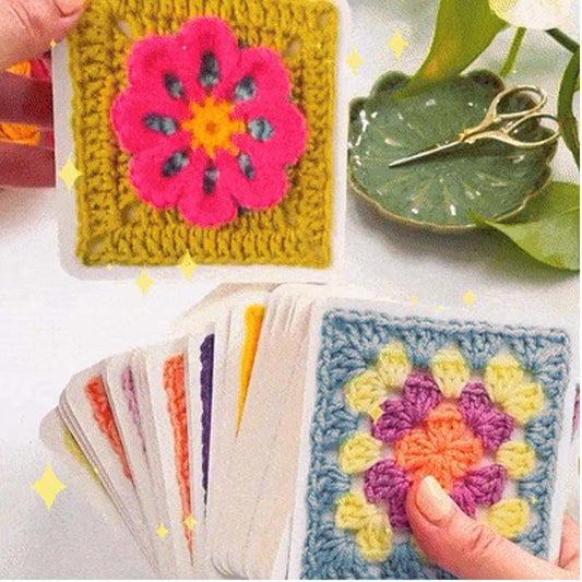 🧵Le Jeu de Cartes Granny Square pour le Crochet – 50 Motifs à Mélanger et Assortir🧶