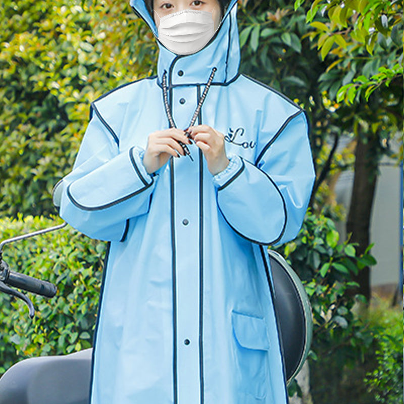 Imperméable à capuche réutilisable avec masque pour adultes✨