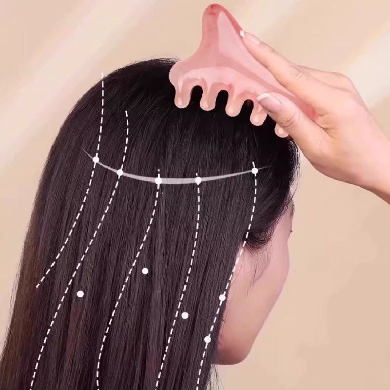 🎁 Achetez-en 1, obtenez-en 1 GRATUIT ! 🎁 🏆 Peigne multifonction de massage crânien et outil Gua Sha – Relaxant et facile à utiliser 🌿👑
