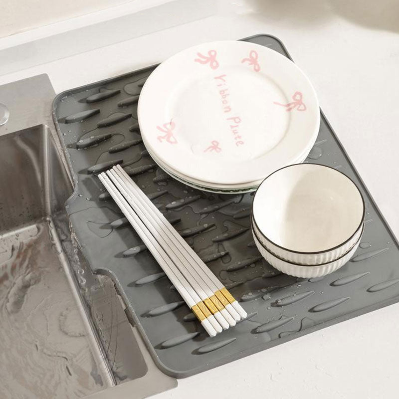 Tapis de drainage en silicone multifonctionnel et pliable