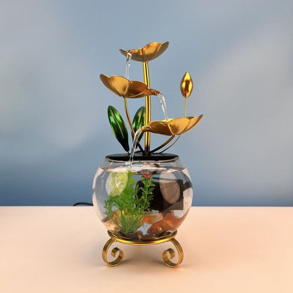 🔥2025 Vente chaude 🔥 Ornement de luxe créatif en forme d'aquarium avec lotus