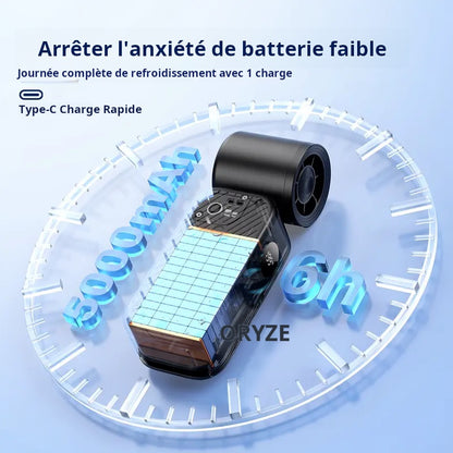 Ventilateur portable haute vitesse 5-en-1 rechargeable – Flux d'air réglable, refroidissement USB, parfait pour les voyages, le bureau et un usage personnel