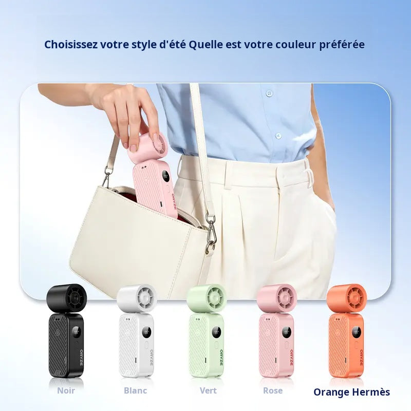 Ventilateur portable haute vitesse 5-en-1 rechargeable – Flux d'air réglable, refroidissement USB, parfait pour les voyages, le bureau et un usage personnel