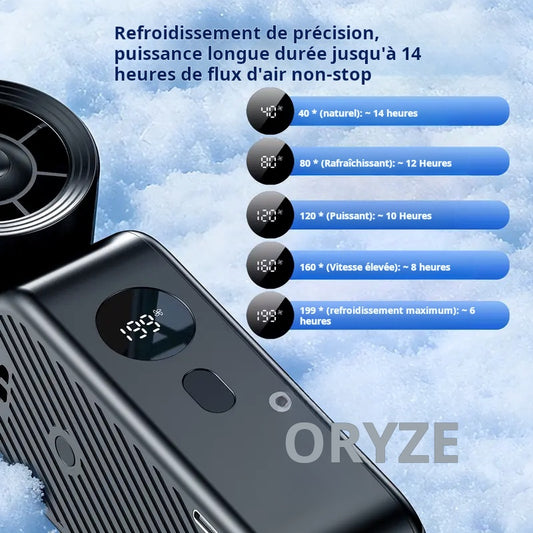 Ventilateur portable haute vitesse 5-en-1 rechargeable – Flux d'air réglable, refroidissement USB, parfait pour les voyages, le bureau et un usage personnel
