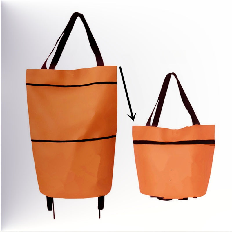 Chariot de courses pliable 2‑en‑1