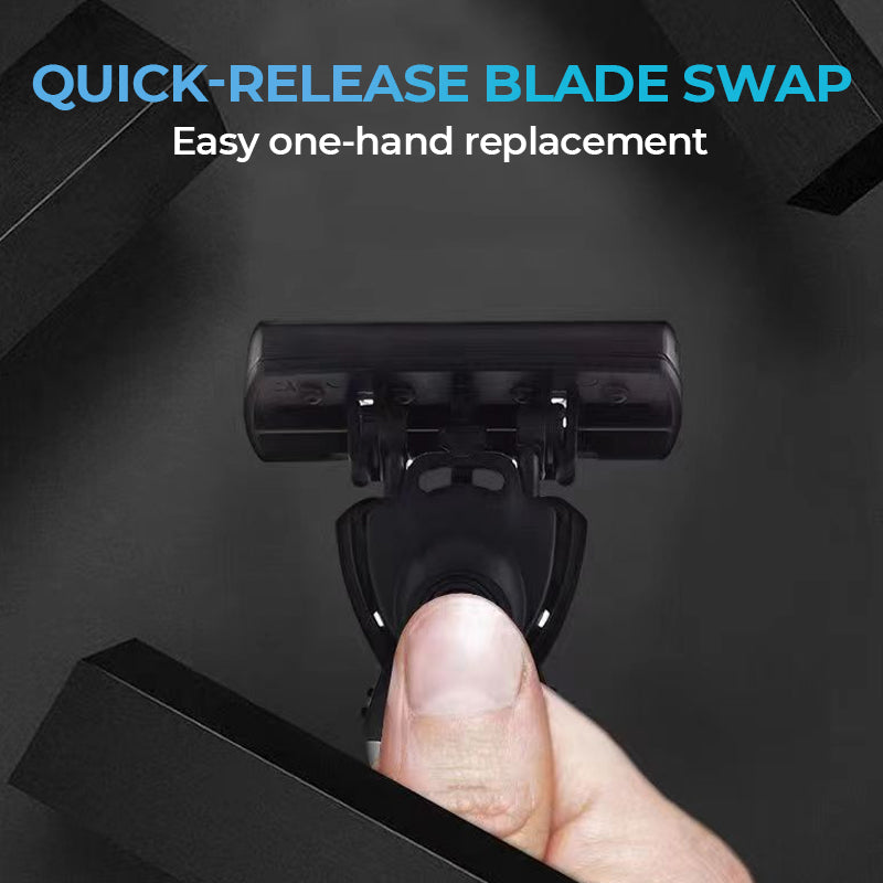 Rasoir à 6 lames avec tête facile à encliqueter