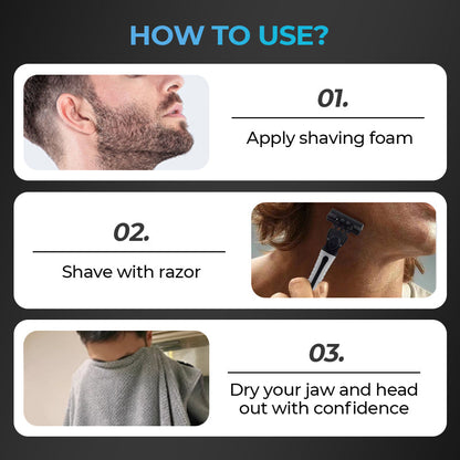 Rasoir à 6 lames avec tête facile à encliqueter