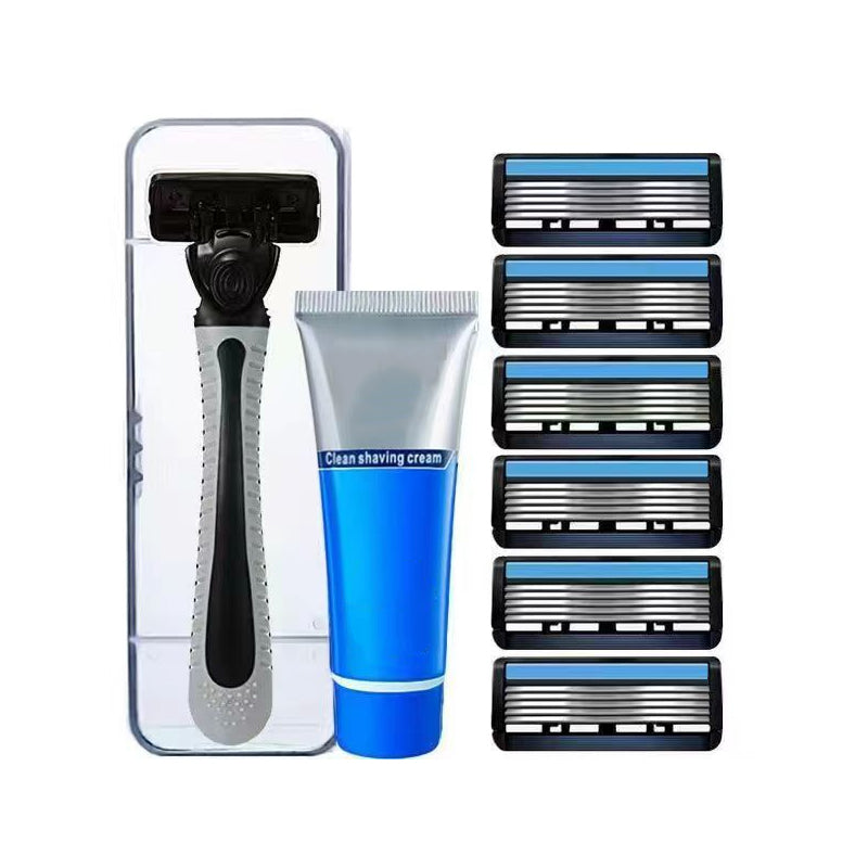 Rasoir à 6 lames avec tête facile à encliqueter