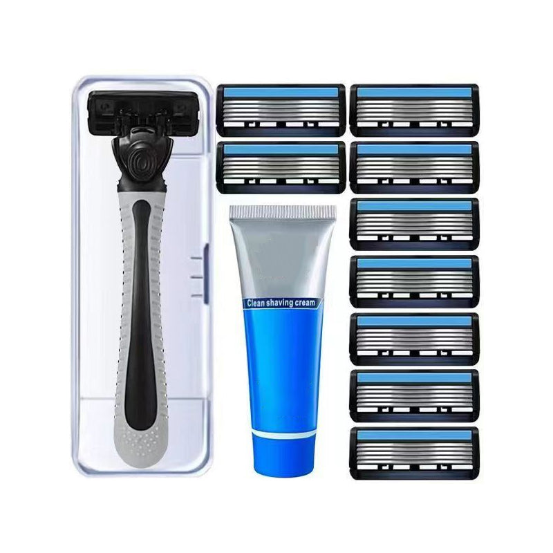 Rasoir à 6 lames avec tête facile à encliqueter