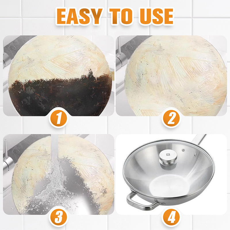 🍳 ACHETEZ 2 - RECEVEZ 1 GRATUIT ! 🔥 Pâte Dissolvante Résidus Brûlés - Nettoyage Profond pour Casseroles/Plats sans Rayurer, Élimine Graisse et Carbonisation en 5 Min 🧽✨